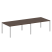 Переговорный стол 2 столешницы Metal System Style БП.ПРГ-2.4 3200x1235x750 (Дуб Наварра/Серый металл)