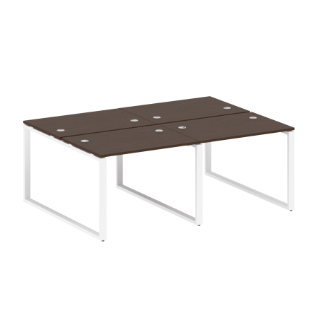 Рабочая станция Metal System Style БО.СМ-4.1 2000x1475x750 (Венге Цаво/Белый металл)