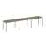 Рабочая станция на 3 раб. места Metal System Style БП.СМ-3.2 3600x720x750 (Дуб Наварра/Серый металл)