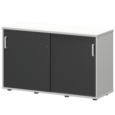 Тумба-купе Смарт СМТ-12К Тип1 1236x444x750 (Белый/Графит)