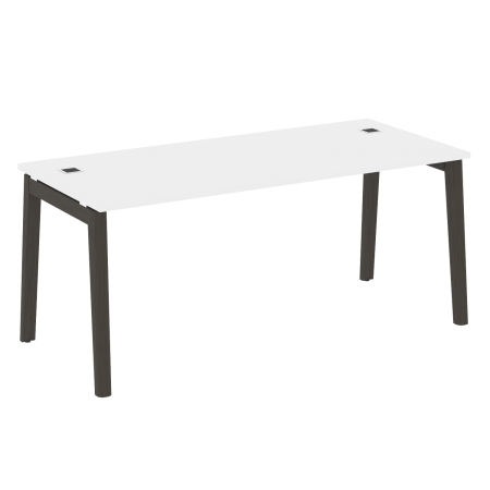 Стол руководителя на деревянных опорах Onix Wood Direct OW.SRR-5.8 1780x800x750 (Белый Бриллиант/Дуб Темный)