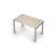 6М.508 Стол рабочий (1200x700x750) (Шамони светлый/Алюминий матовый)