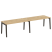 Рабочая станция на деревянных опорах Onix Wood OW.RS-2.4.8 3160x800x750 (Тиквуд Светлый/Дуб Темный)