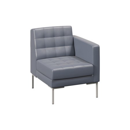 Секция с подлокотником одноместная FR-SP-01 (L) (Oregon 17/Металл Серый)