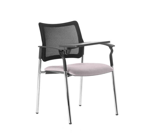 PINKO-MESH Кресло на 4-х опорах со столиком и подлокотниками (Черный/Серый)