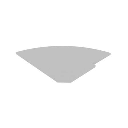 Полка для угловой секции завершающий элемент Riva А.РС-5.2 815x815x22 (Серый)