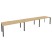 Рабочая станция на П-образном м/к Onix O.MP-RS-3.4.8 4740x800x750 (Тиквуд Темный/Белый Металл)