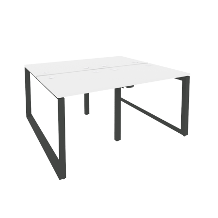 Рабочая станция на О-образном м/к Onix O.MO-D.RS-4.0.7 1560x1475x750 (Белый Бриллиант/Черный металл)