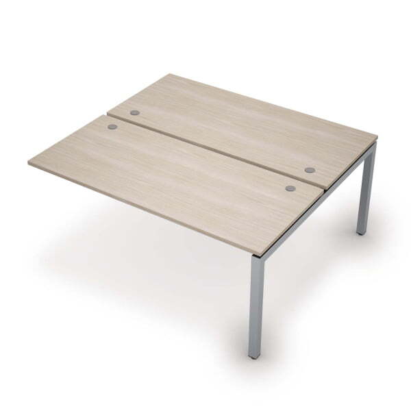 6МБК.5274 Бенч-система на 2 рабочих места, конечный модуль (1600x1435x750) (Шамони светлый/Алюминий матовый)