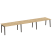 Стол переговорный на деревянных опорах Onix Wood OW.PRG-3.4 4740x980x750 (Тиквуд Светлый/Дуб Темный)