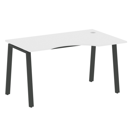 Стол криволинейный правый Metal System Style БА.СА-2 Пр 1400x900x750 (Белый/Антрацит металл)
