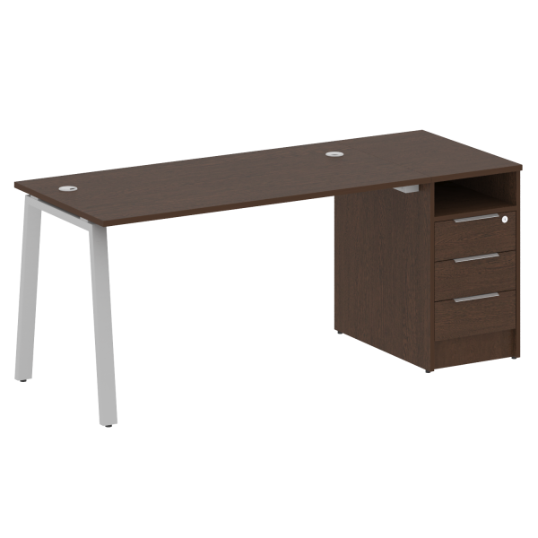 Рабочая станция Metal System Style БА.РС-СТП-1.3 1812x720x750 (Венге Цаво/Серый металл)