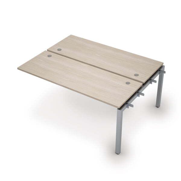 6МБС.5264 Бенч-система на 2 рабочих места, средний модуль (1600x1235x750) (Шамони светлый/Алюминий матовый)