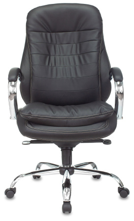 Кресло руководителя T-9950 черный эко.кожа крестов. металл хром (Черный)