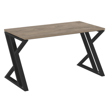 Стол рабочий VR.L-SRZ-3.7 1380x720x750 (Тиквуд Темный/Черный металл)