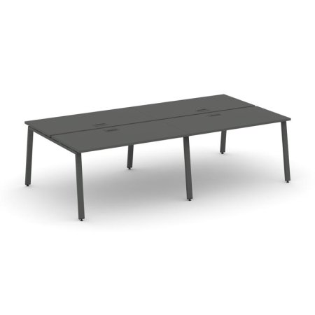 Рабочая станция 2-х сторонняя SN-6A.DRS-032 (2360х1232х750) (Антрацит/Металл Антрацит)