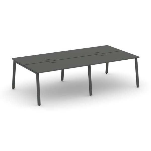 Рабочая станция 2-х сторонняя SN-6A.DRS-031 (1960х1232х750) (Антрацит/Металл Антрацит)