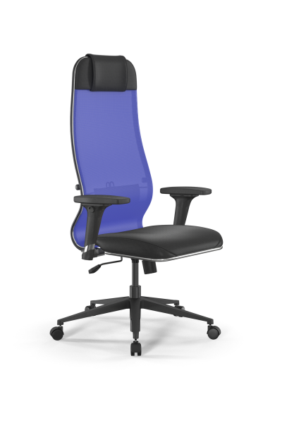 Кресло для руководителя Метта Sit 10 B1-115D - T+Extra /Um00/Wm12/D02P(M09.B11.G19.W02) (Васильковый | Черный)