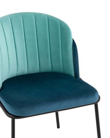 Стул Дабл велюр синий с голубой вставкой (Стул Дабл синий, голубой)