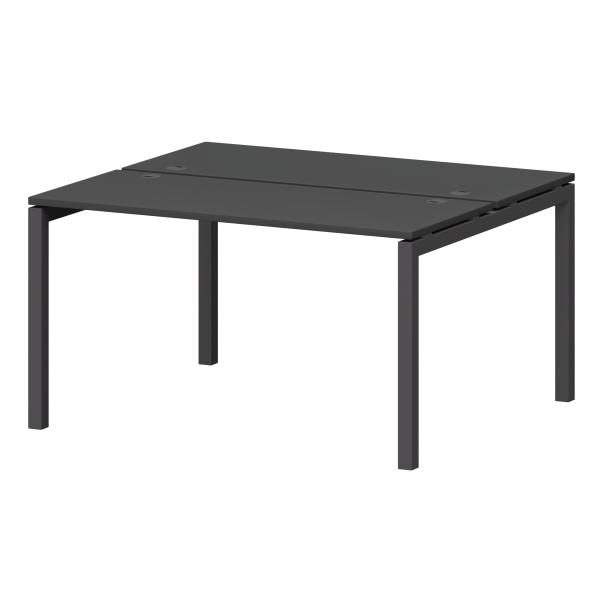 Бенч двойной на металлокаркасе Смарт СМС2-П-10К.120.Пр50 1000x1236x750 (Графит/Антрацит)