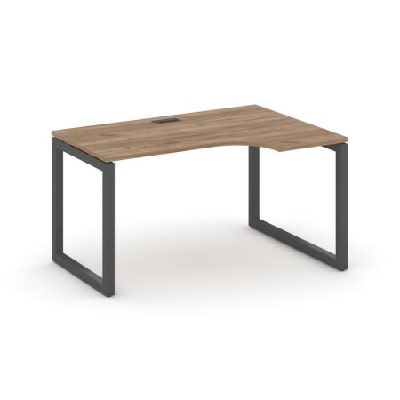 Стол рабочий эргономичный SN-5O.SPA-011(R) (1380х700/980х750) (Дуб Табак/Металл Антрацит)