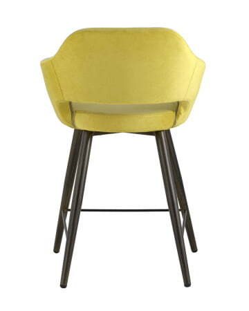 Стул полубарный Саймон велюр золотистый (Стул полубарный Саймон золотистый)