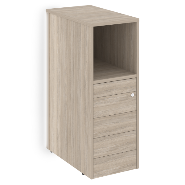 Тумба с подсветкой 5 ящиков TIP-ON завершающая, правая Onix O.R-TV-5TIP.SR 436x767x1185 (Дуб Аттик)