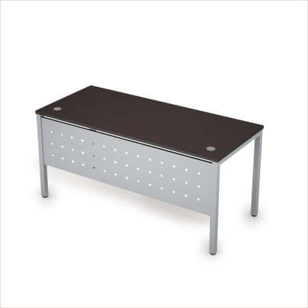 6МК.009 Стол рабочий (1400x700x750) (Венге/Алюминий матовый)
