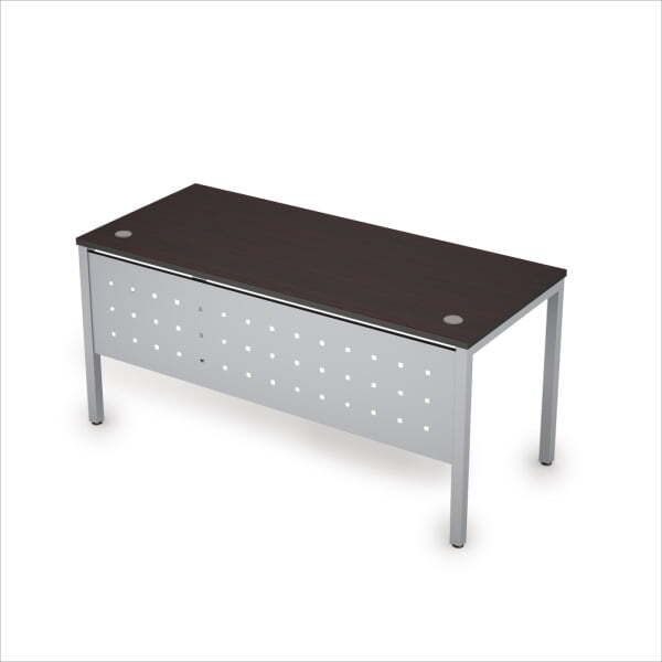 6МК.009 Стол рабочий (1400x700x750) (Венге/Алюминий матовый)