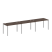 Рабочая станция на 3 раб. места Metal System Style БП.СМ-3.2 3600x720x750 (Дуб Наварра/Серый металл)