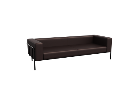 Диван трехместный FLX-3 (Latte Lux 405/Металл Черный)