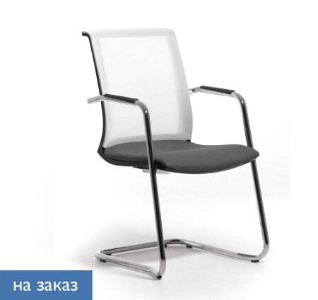 SKIN Кресло на полозьях ткань (Белый/Серый/Черный)