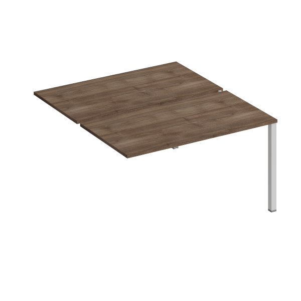 Секция стола рабочей станции на металлокаркасе КФ (2х140) Комфорт КФ К.1145-1 1400x1540x750 (Дуб шамони темныйСерый)