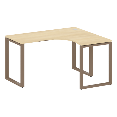 Стол криволинейный правый Metal System Style БО.СА-3 Пр 1400x1200x750 (Акация/Мокко металл)