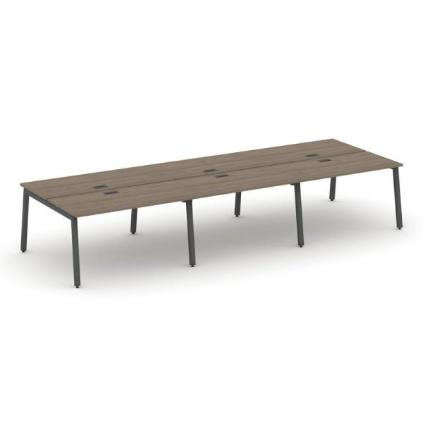 Рабочая станция 2-х сторонняя SN-5A.DRS-083 (4140х1632х750) (Вяз Благородный/Металл Антрацит)