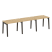 Рабочая станция на деревянных опорах Onix Wood OW.RS-3.1.7 2940x720x750 (Тиквуд Светлый/Дуб Темный)