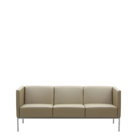 Диван офисный Авеню (М-14) 3-х местный с подлокотниками (Бежевый)