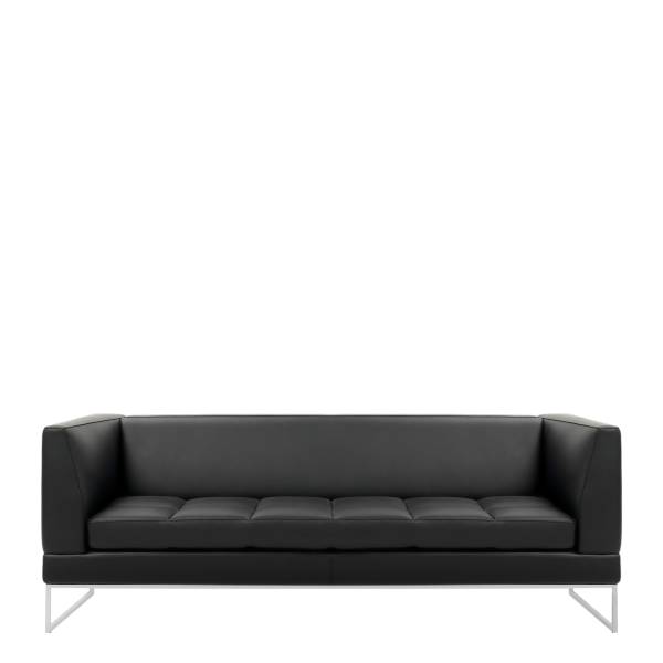 Диван офисный Мэдисон (М-21) 3-х местный (Черный)