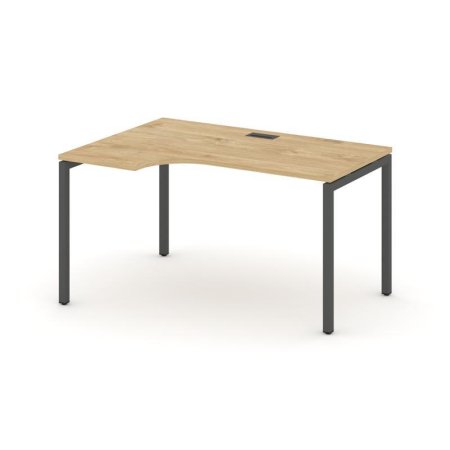 Стол рабочий эргономичный SN-4P.SPA-021(L) (1380х800/980х750) (Тиквуд Светлый/Металл Антрацит)