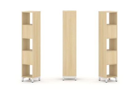 Набор стеллажа 1 сторонний, 5 ярусов SN.NS-511 (387х400х1982) (Акация Лорка/Металл Белый)