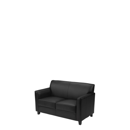 Диван офисный Дипломат (М-51) 2-х местный (Черный)