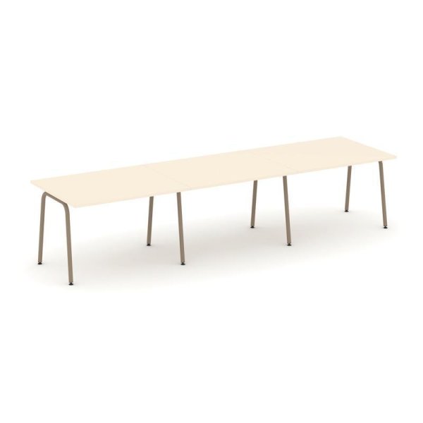 Стол переговорный ES.PRG-3.2-K (3540х980х750) (Сатин/Металл Латте)