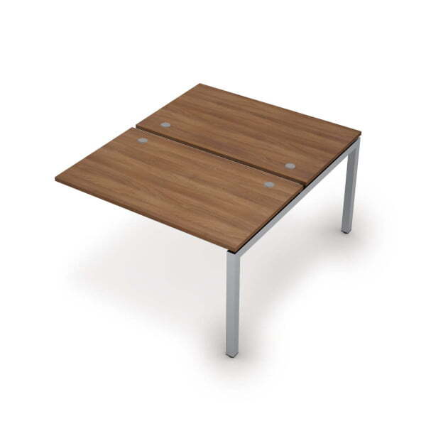 6МБК.5278 Бенч-система на 2 рабочих места, конечный модуль (1200x1435x750) (Шамони темный/Алюминий матовый)