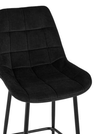 Стул полубарный Флекс велюр черный (Стул полубарный Флекс черный)