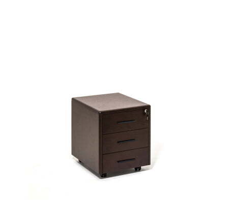 FORTE Тумба подкатная 3 ящика (Орех)