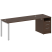 Рабочая станция с опорной тумбой Metal System Style БП.РС-СТП-1.5 2212x720x750 (Дуб Наварра/Серый металл)