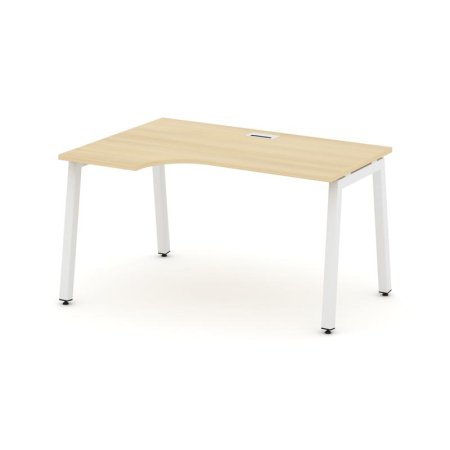 Стол рабочий эргономичный SN-5A.SPA-012(L) (1580х700/980х750) (Акация Лорка/Металл Белый)
