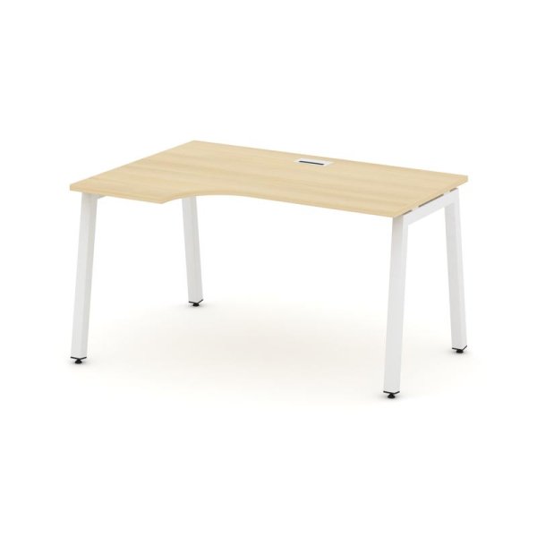 Стол рабочий эргономичный SN-5A.SPA-001(L) (1380х600/980х750) (Акация Лорка/Металл Белый)