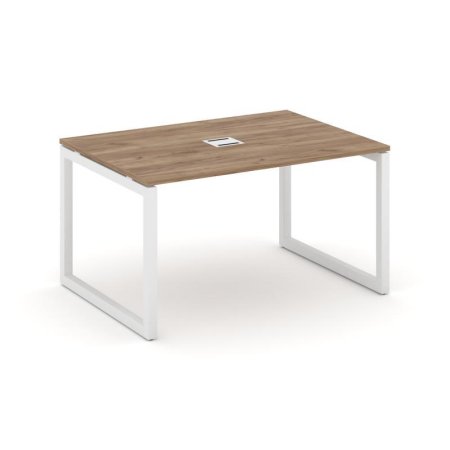 Стол переговорный SN-5O.SPRG-001 (980х980х750) (Дуб Табак/Металл Белый)