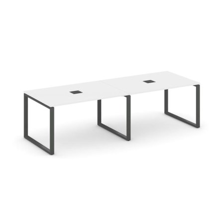 Стол переговорный SN-6O.SPRG-011 (1960х980х750) (Белый/Металл Антрацит)